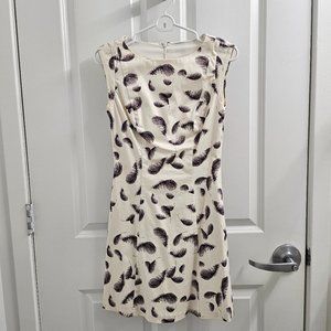 Reiss feather print mini dress size US2/UK6